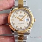 High Quality Copy BP Factory Rolex Datejust II 2-Tone White Face Diamond Markers